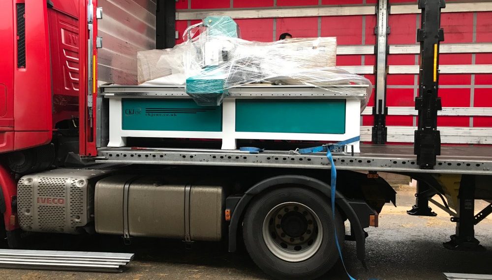 Machine loaded for delivery to Spain